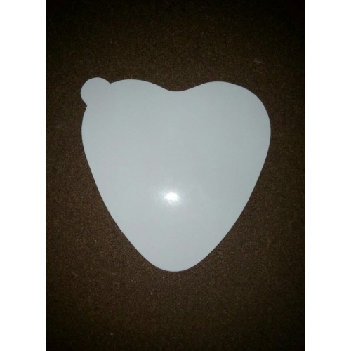 Підкладка "Серце" картонна біла ламінована для капкейків, мусу, тістечка, цукерок, 90*100 мм