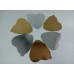 Подложка "Сердце" картонная белая ламинированная для капкейков, мусса, пирожного, конфет, 90*100 мм