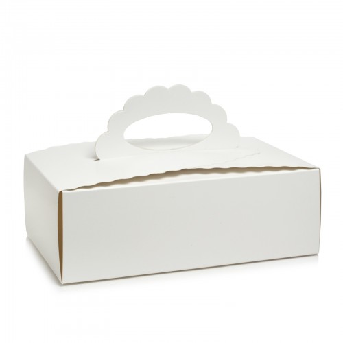 Коробка бонбоньєрка біла для мусу, тістечка, кексу, 210*110*70 мм