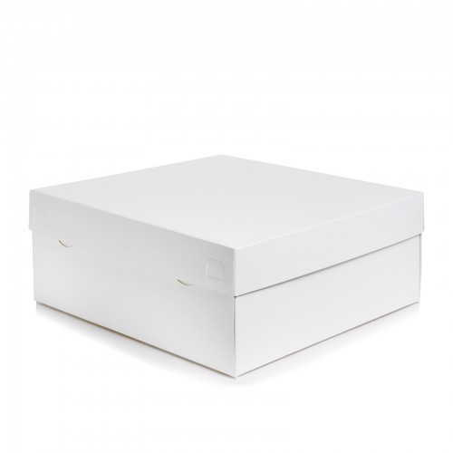 Коробка для торта белая без окна 270*270*105 мм.