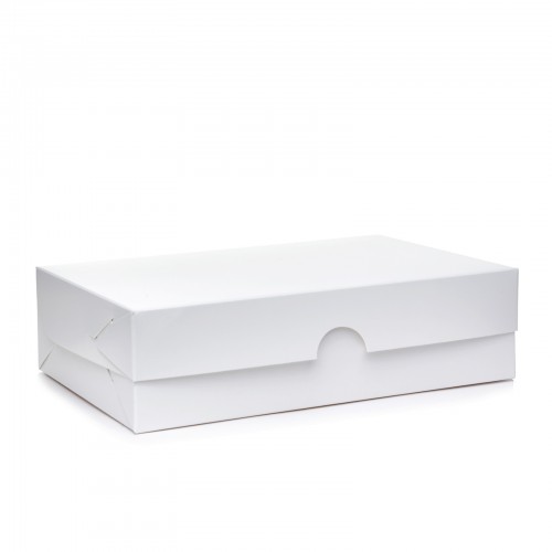 Коробка для зефіру, еклера без вікна біла, розміром 225*150*60.