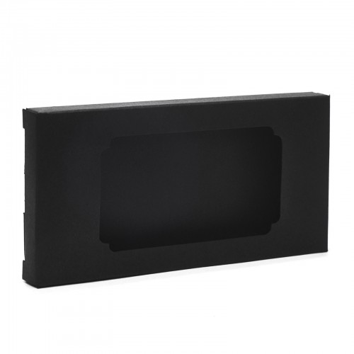 Коробка для плитки шоколада из дизайнерского картона "Черная 3", 160*80*15