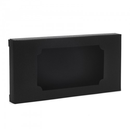 Коробка для плитки шоколада из дизайнерского картона "Черная 2", 160*80*15