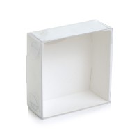 Коробка с пластиковой прозрачной крышкой для бижутерии,конфетти и т.п.Размером 70*70*30 мм.