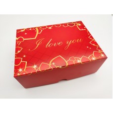 Коробка "I love you" на 6 капкейков, 240*180*90