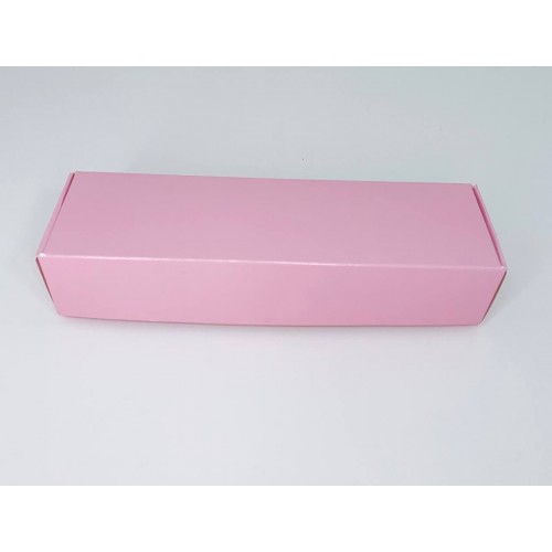 Коробка для макаронс на 7 штук розовая, 190*57*38