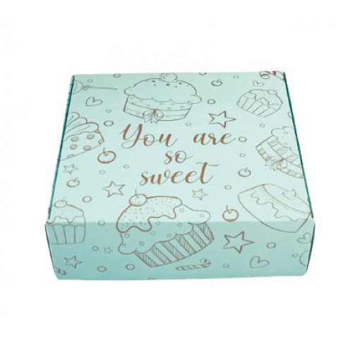 Коробка «You are so sweet» для макаронс, бижутерии без окна, в мятном цвете, 150*150*50