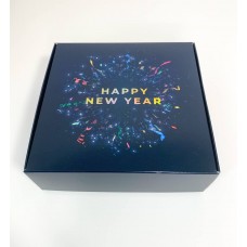 Коробка «Happy New Year” салют с тиснением, 150*150*50
