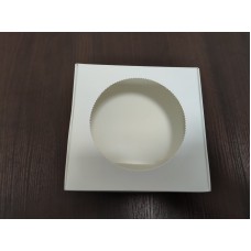 Коробка для пряників із круглим вікном, біла 150*150*50