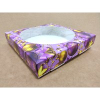 Коробка для пряников "Новогодняя сиреневая" с окном, 200*200*35