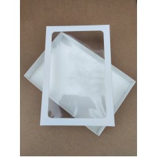 Коробка для пряників (прямокутне вікно) біла, 300*200*30