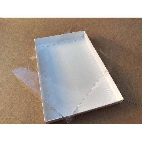 Коробка для пряников с прозрачной крышкой (пластик), 200*300*30