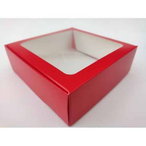 Коробка "Красная" с окном, 150*150*50