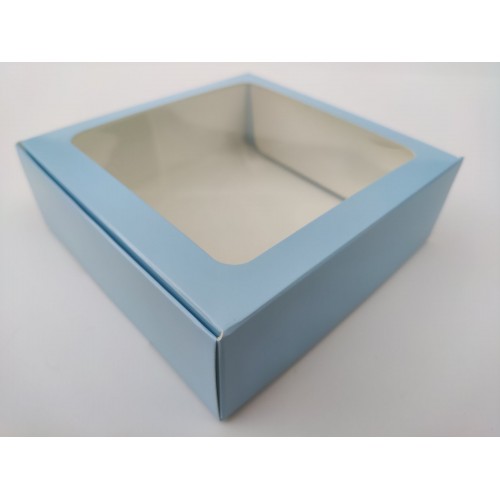 Коробка "Голубая" с окном, 150*150*50