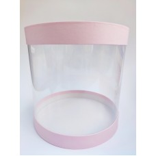 Коробка "Тубус" светло-розовая для муссовых тортов, 250*250