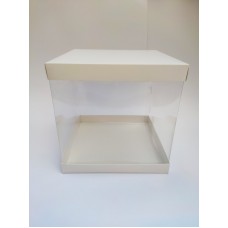 Коробка для торта с прозрачными стенками Панорама 246*246*250 мм