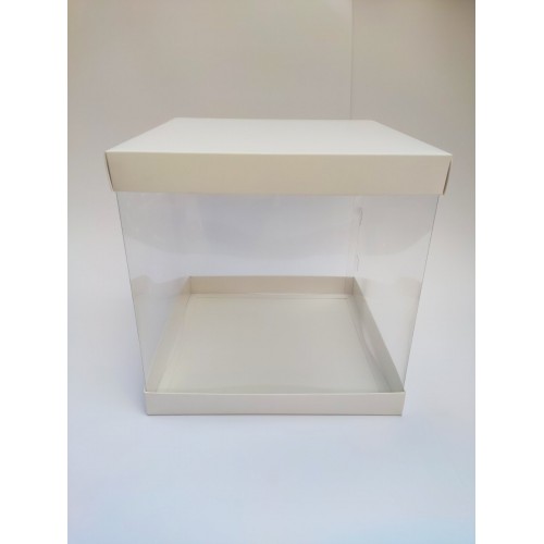 Коробка для торта з прозорими стінками Панорама 246*246*250 мм