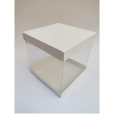 Коробка для торта "Панорама" з прозорими стінками, 196*196*200 мм