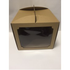 Коробка для торта "Бура-бурая" с окном, 300*300*300