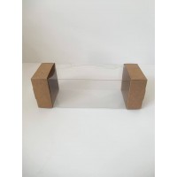 Коробка «Панорама» с прозрачными стенками, крафт, 68*70*200
