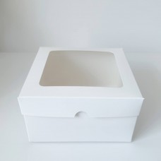 Коробка с окном «Белая» для бенто-тортов, кексов, 160*160*90