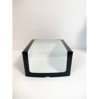 Коробка для торта "Чёрная с синим оттенком", 250*250*150
