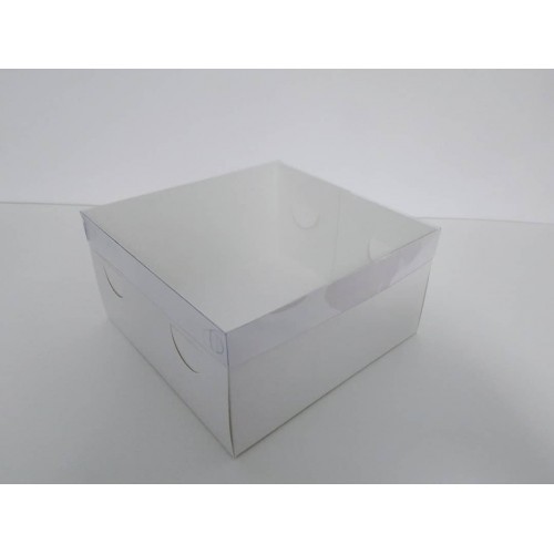 Коробка для торта с пластиковой крышкой, 200*200*105