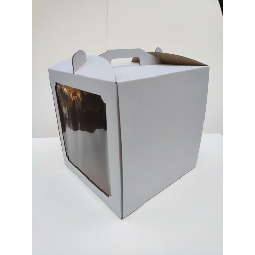 Коробка для торта с квадратным окном, 300*300*300