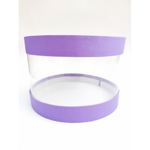 Коробка "Тубус" фіолетова для тортів мусових, 250*165