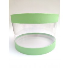 Коробка "Тубус" светло-зеленая для муссовых тортов, 250*165