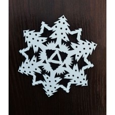 Новогоднее декоративное изделие "Снежинка №2", 100 мм