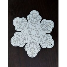 Новогоднее декоративное изделие "Снежинка №6", 100 мм