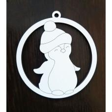 Новогоднее декоративное изделие "Пингвин", 90 мм