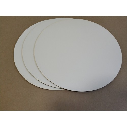 Підкладка ХДФ біла ламінована, діаметр 160 мм