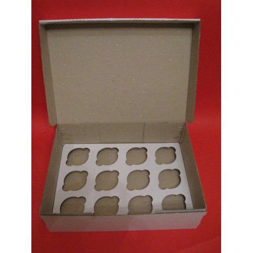 Коробка із мікрогофри для 12 капкейків без вікна, 350*250*110