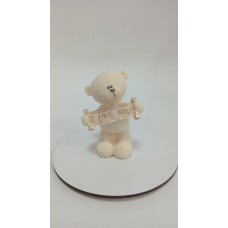 Фигурка из шоколадной глазури "Мишка I love you"