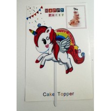 Топпер "Happy birthday” Единорожка №6, акриловый пластик, 110*160 Топпер "Happy birthday” Единорожка №6, акриловый пластик, 110*160