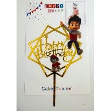 Топпер "Happy birthday” Щенячий патруль №1, акриловый пластик, 110*170 Топпер "Happy birthday” Щенячий патруль №1, акриловый пластик, 110*170