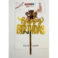 Топпер "Happy birthday” Щенячий патруль №4, акриловый пластик, 110*170 Топпер "Happy birthday” Щенячий патруль №4, акриловый пластик, 110*170