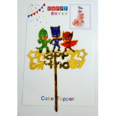 Топпер "Happy birthday” Герои в масках, акриловый пластик, 110*170 Топпер "Happy birthday” Герои в масках, акриловый пластик, 110*170