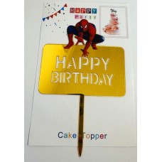 Топпер "Happy birthday” Человек-паук, акриловый пластик, 100*170 Топпер "Happy birthday” Человек-паук, акриловый пластик, 100*170