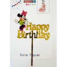 Топпер "Happy birthday” Міккі і Мінні Маус №1, акриловий пластик, 110*170 Топпер "Happy birthday” Міккі і Мінні Маус №1, акриловий пластик, 110*170