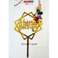 Топпер "Happy birthday” Міккі і Мінні Маус №2, акриловий пластик, 110*170 Топпер "Happy birthday” Міккі і Мінні Маус №2, акриловий пластик, 110*170