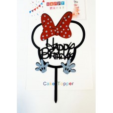 Топпер "Happy birthday” Міккі і Мінні Маус №3, акриловий пластик, 110*170 Топпер "Happy birthday” Міккі і Мінні Маус №3, акриловий пластик, 110*170