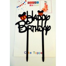 Топпер "Happy birthday” Міккі і Мінні Маус №4, акриловий пластик, 110*170 Топпер "Happy birthday” Міккі і Мінні Маус №4, акриловий пластик, 110*170