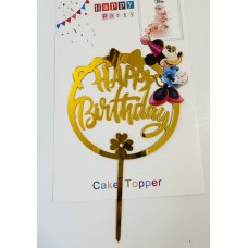 Топпер "Happy birthday” Міккі і Мінні Маус №5, акриловий пластик, 110*170 Топпер "Happy birthday” Міккі і Мінні Маус №5, акриловий пластик, 110*170