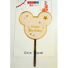 Топпер "Happy birthday” Міккі і Мінні Маус №6, акриловий пластик, 110*170 Топпер "Happy birthday” Міккі і Мінні Маус №6, акриловий пластик, 110*170