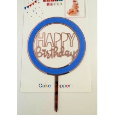 Топпер "Happy birthday” в кругу №3, акриловый пластик, 110*170 Топпер "Happy birthday” в кругу №3, акриловый пластик, 110*170