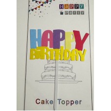 Топпер "Happy birthday” кольоровий, акриловий пластик, 110*160 Топпер "Happy birthday” кольоровий, акриловий пластик, 110*160