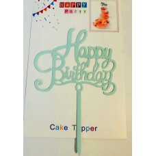 Топпер "Happy birthday” №22 ніжно блакитний, акриловий пластик, 110*160 Топпер "Happy birthday” №22 ніжно блакитний, акриловий пластик, 110*160